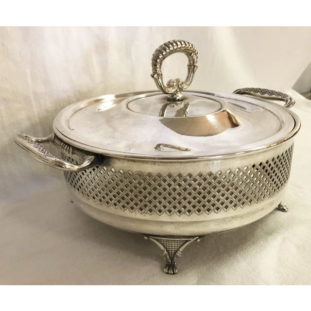 Vintage Italian Silverplate Casserole Dish With Lid For Sale - Image 4 of 8