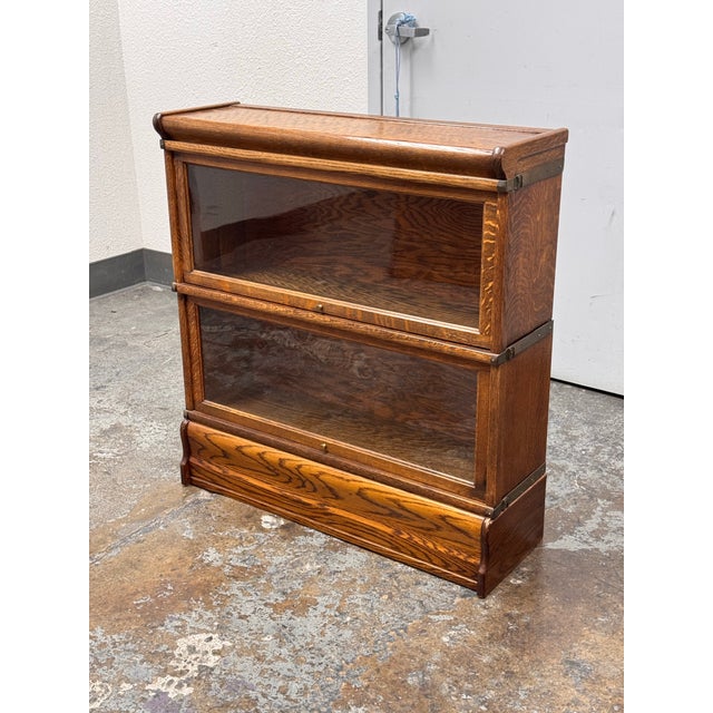 Traditional Globe-Wernicke Two Stack Barrister Bookcase, Circa 1930's For Sale - Image 3 of 12