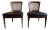 Henredon Neoclassical Vintage Caned Back Side Chairs, a Pair For Sale