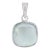 Minimalist Cushion Cut 4.96 Ct Aquamarine Bezel Set Solitaire Pendant in 925 Silver For Sale