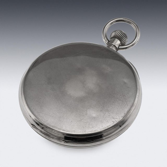 Antique English Silver Mounted Desk Clock, 1904 For Sale - Image 6 of 15