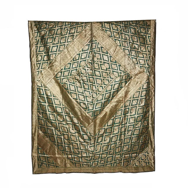 Late 20th Century Brocade Silk Kantha Throw For Sale - Image 12 of 12