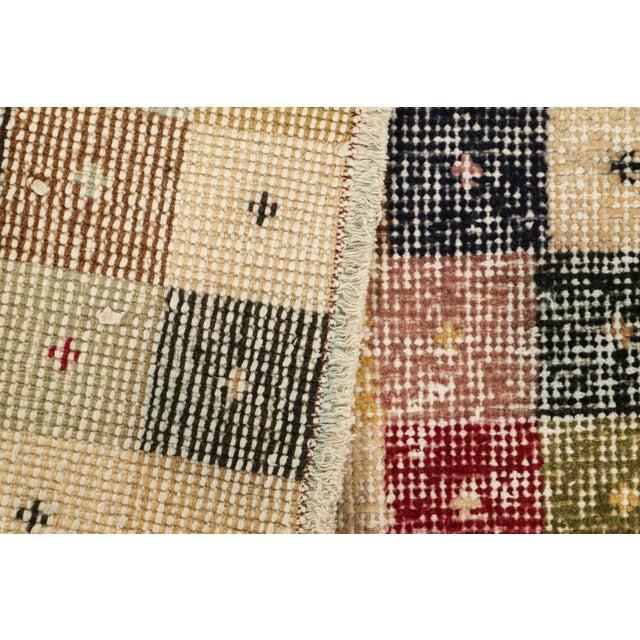 Textile Vintage Zeki Müren Runner in Polychromatic Cubist Patterns, From Rug & Kilim For Sale - Image 7 of 7