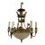 Vintage Neo-Classical Style Metal & Faceted Glass Chandelier For Sale