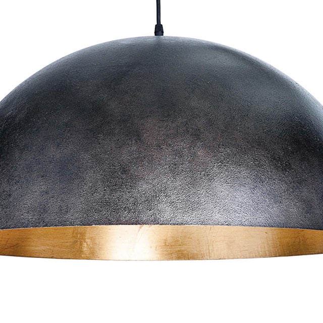 Regina Andrew Sigmund Pendant Large in Black and Gold For Sale - Image 4 of 7