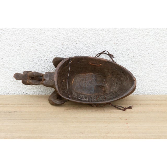 Wood Bird Headrest African Tribal Mask For Sale - Image 7 of 8