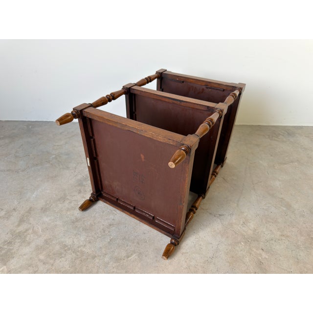 Vintage English Three Tier Side Table With Gallery Top For Sale - Image 13 of 13