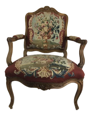 Louis XV Style Arm Chair With Aubusson Tapestry