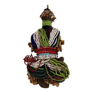 Namchi Namji Beaded Fertility Doll Cameroon 9" H For Sale