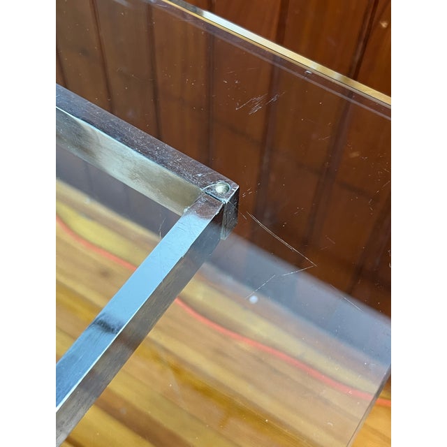 Tobia Scarpa for Gavina "Andre" Mid Century Glass and Chrome Dining Table For Sale - Image 10 of 12