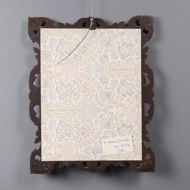 Piero Galanti, Portrait of a Boy, 20th Century, Crayon on Cardboard, Framed For Sale - Image 9 of 11