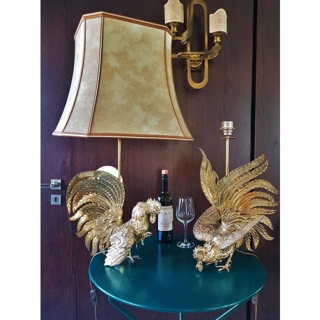 Brass Rooster Table Lamps, 1960s, Set of 2 For Sale - Image 4 of 18
