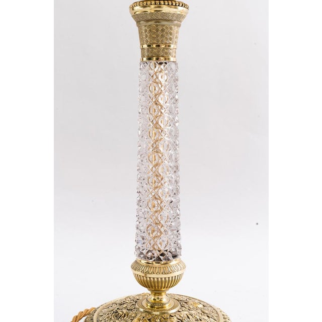 Historistic Cut Glass Stem Table Lamp, 1890s For Sale - Image 9 of 18
