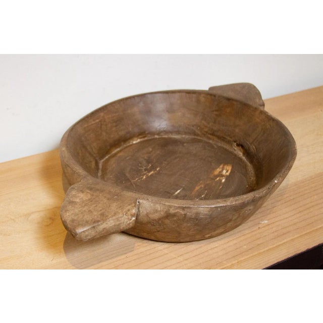 Boho Chic Handcarved Large Fruit Bowl For Sale - Image 3 of 7