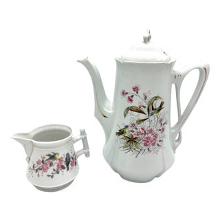 Pre-War Jug and Milk by C.T. Tielsch, Set of 2 For Sale