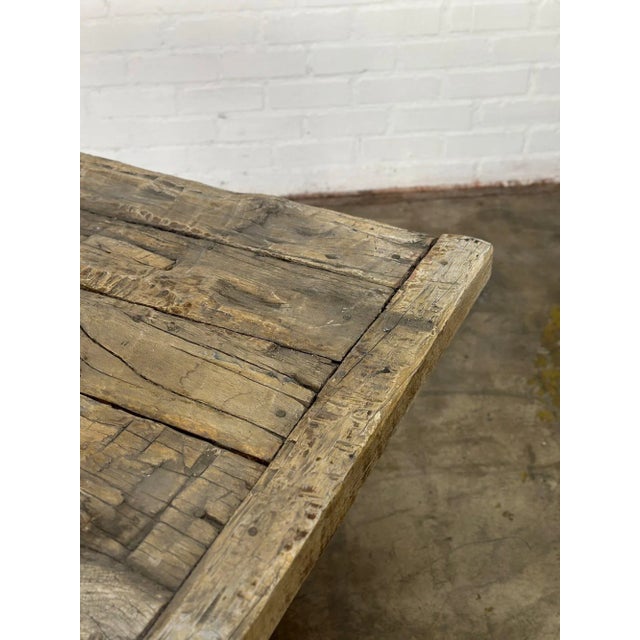 W82 D37 H31 KC28.5 Vintage very early primitive dining table. Item is all original and has been reinforced by our in huse...