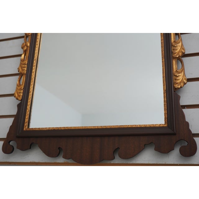 Carvers Guild Phoenix Carved Top Mahogany Mirror For Sale - Image 10 of 13