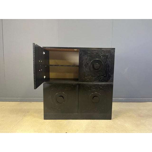 Black Brutalist Black Bar Cabinet, 1970s For Sale - Image 8 of 12