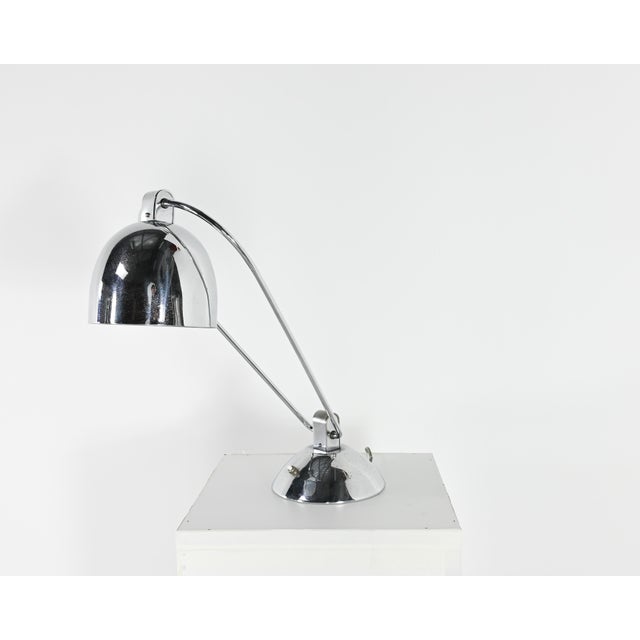 Chromed Metal Lamp attributed to Yves Jujeau and André Mounique for Jumo, France, 1930s For Sale - Image 13 of 14
