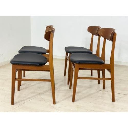 Wood Vintage Danish Teak Chairs, Set of 4 For Sale - Image 7 of 12