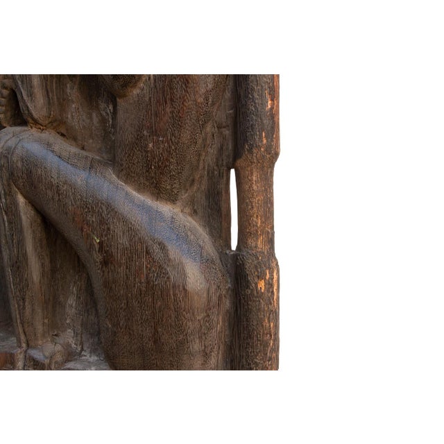 Rare Double Sided Carved Cosmic African Door For Sale In Los Angeles - Image 6 of 10