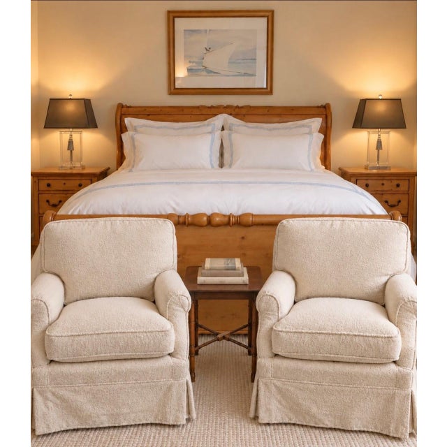 Pair of Clayton Lounge Chairs by Howard Chairs LTD With Custom Slipcovers For Sale - Image 18 of 18