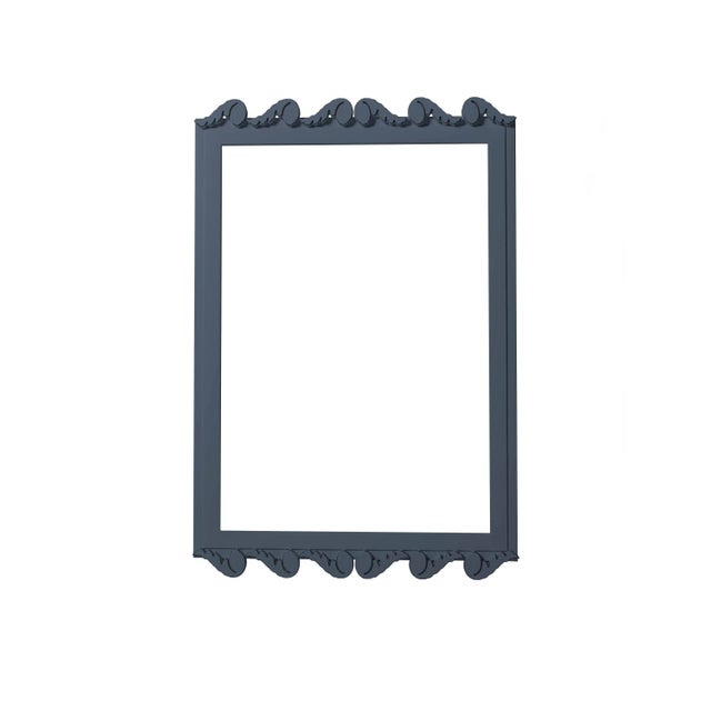 Contemporary Fleur Home Garden District Laurel Rectangle Mirror in Hale Navy, 24x36 For Sale - Image 3 of 3