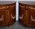 Hand-Painted Demi Lune Sheraton Style Console Cabinets, Set of 2 For Sale - Image 7 of 17