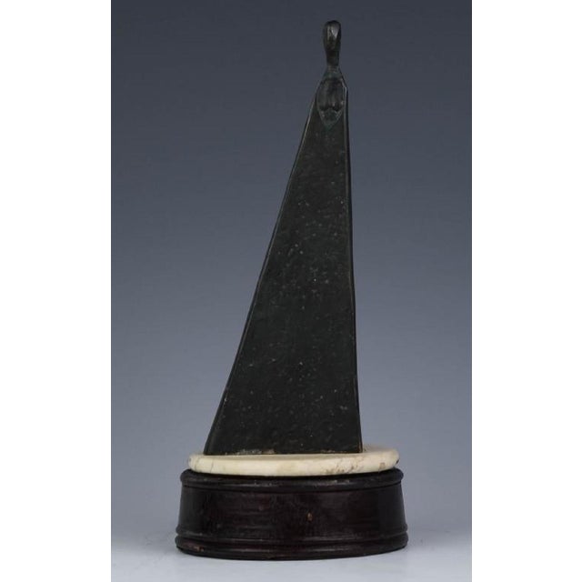 Sydney Kumalo, Sydney Kumalo Bronze Minimalist African Modernist Sculpture Figural Female Nude, 20th.c For Sale