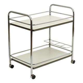 Vintage Serving Cart in Chrome, 1960s For Sale