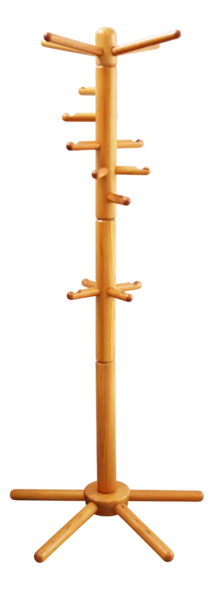 Scandinavian Sculptural Children's Coat Rack in Pine, Sweden, 1970s