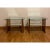 Quaranta pair of bedside tables in excellent condition and intact in wood and dying crystal and mirrored attributed to...