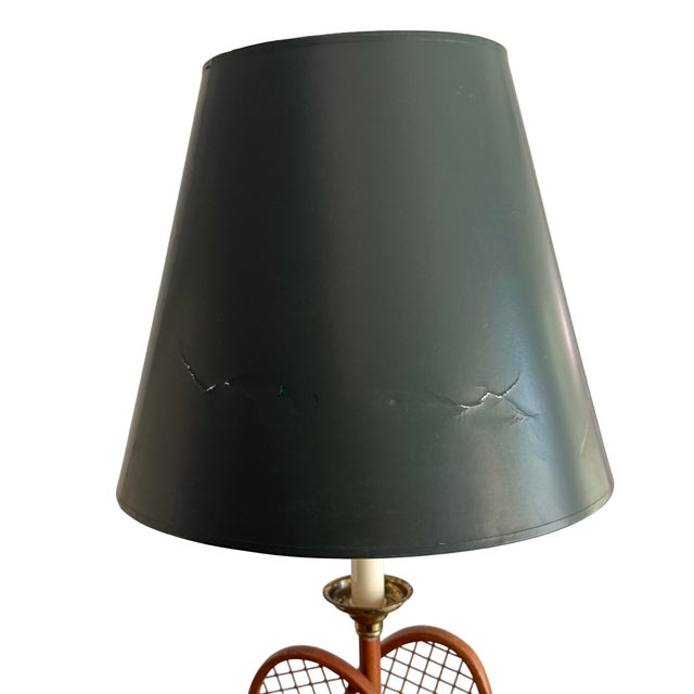Metal Ralph Lauren Style Tennis Racquet Lamp by Maitland-Smith For Sale - Image 7 of 9