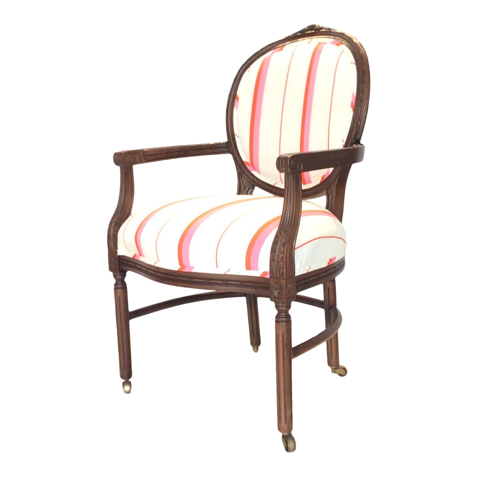 Vintage Luis XVI French Accent Chair on Casters Chairish