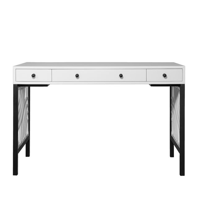 David Francis Swirl Writing Desk - White For Sale - Image 4 of 9