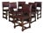 Neo-Renaissance Chairs in Leather Upholstery, Set of 6 For Sale