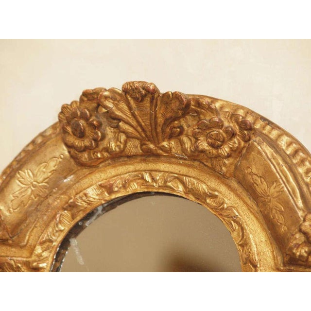 French Louis XIV Gilt Wood Mirror For Sale - Image 3 of 8