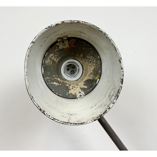 Industrial Brown Workshop Table Lamp, 1960s For Sale - Image 9 of 18