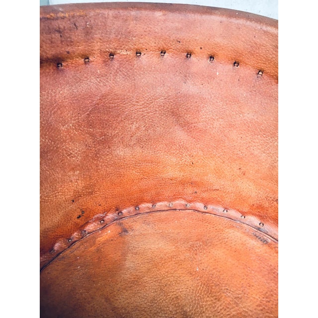 Mexican Art Populaire Artisan Made Leather Table & Chairs by Wim Rietveld, 1970s, Set of 5 For Sale - Image 3 of 18