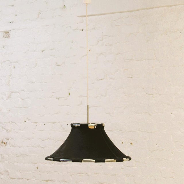 Black Black and Chrome Ceiling Lamp by Anna Ehrner for Ateljé Lyktan, 1970s For Sale - Image 8 of 12