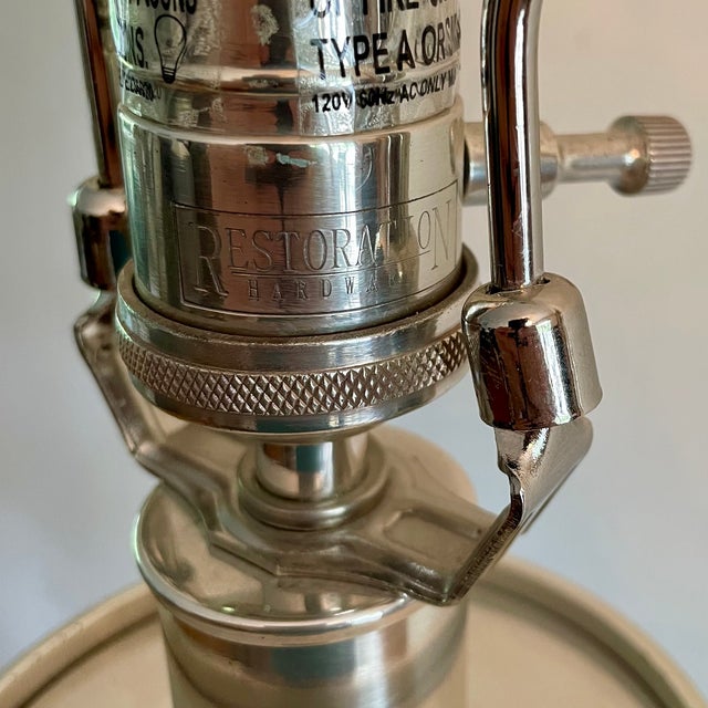 Restoration Hardware Crystal Ball Urn Floor Lamp With Polished Nickel