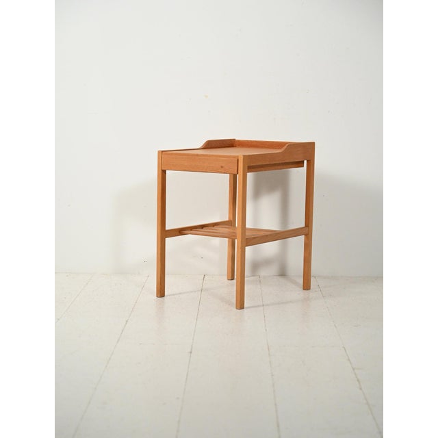 Vintage Scandinavian Oak Bedside Table, 1960s For Sale - Image 9 of 9