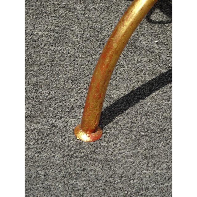 Italian Hollywood Regency Gold Gilded Chair Rolled Backrest by S. Salvadori For Sale - Image 12 of 12