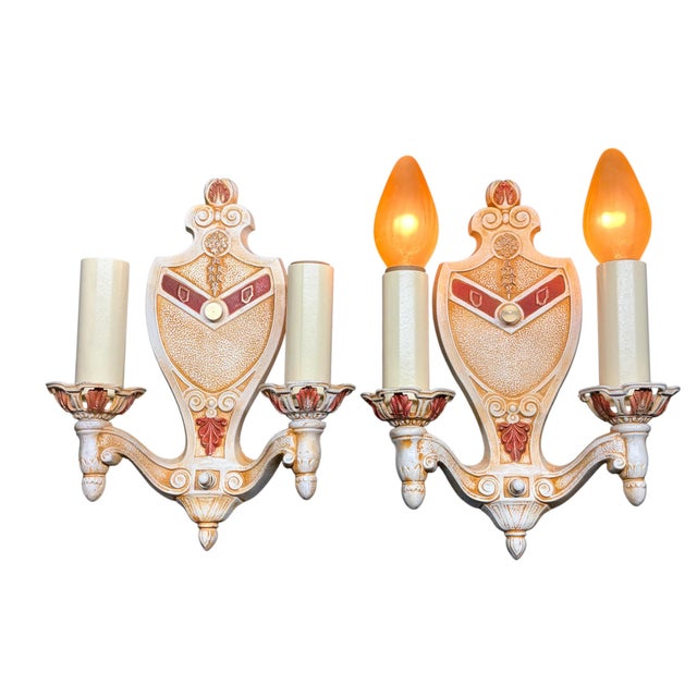 Made by Markel Electric Products, one of the biggest lighting manufacturers of the 1920s and 1930s, these sconces have a...