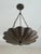 Art Nouveau Petal Pendant Light, Antique Brass Finish Solid Brass Flower Shade, 4 Light Hanging Fixture For Sale - Image 10 of 12