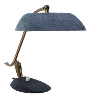 Vintage Table Lamp in Cast Iron & Brass, 1950s