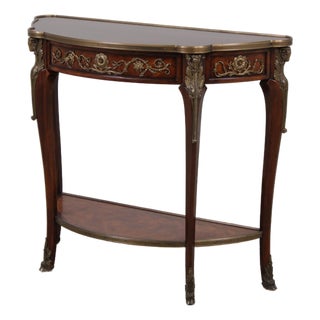 Theodore Alexander 2 Tier Rams Head Demilune Console For Sale