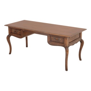 Baker Furniture French Provincial Style Walnut Desk For Sale