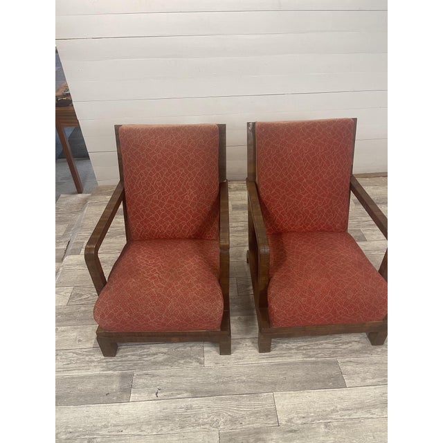 Vintage Art Deco Armchair, 1920s, Set of 2 For Sale - Image 9 of 11