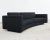 Early 21st Century Modern Curved Sofa in Black Linen After Edward Wormley For Sale - Image 5 of 12